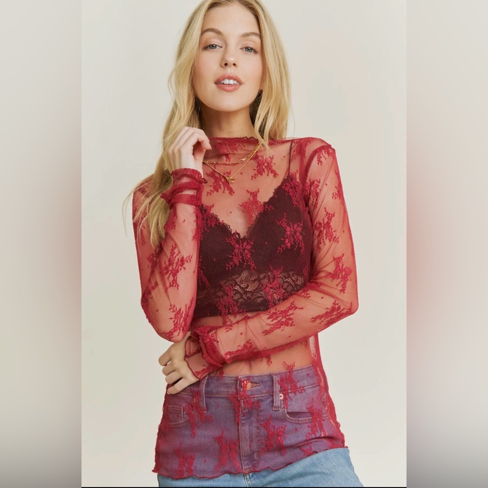 Red Lace Undershirt